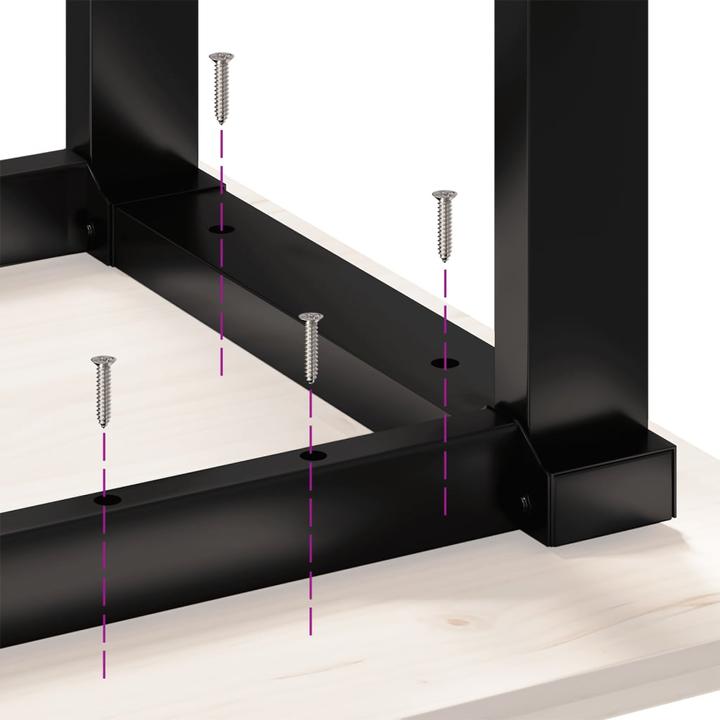 Produktbild VidaXL Couchtischbeine O-Gestell Gusseisen