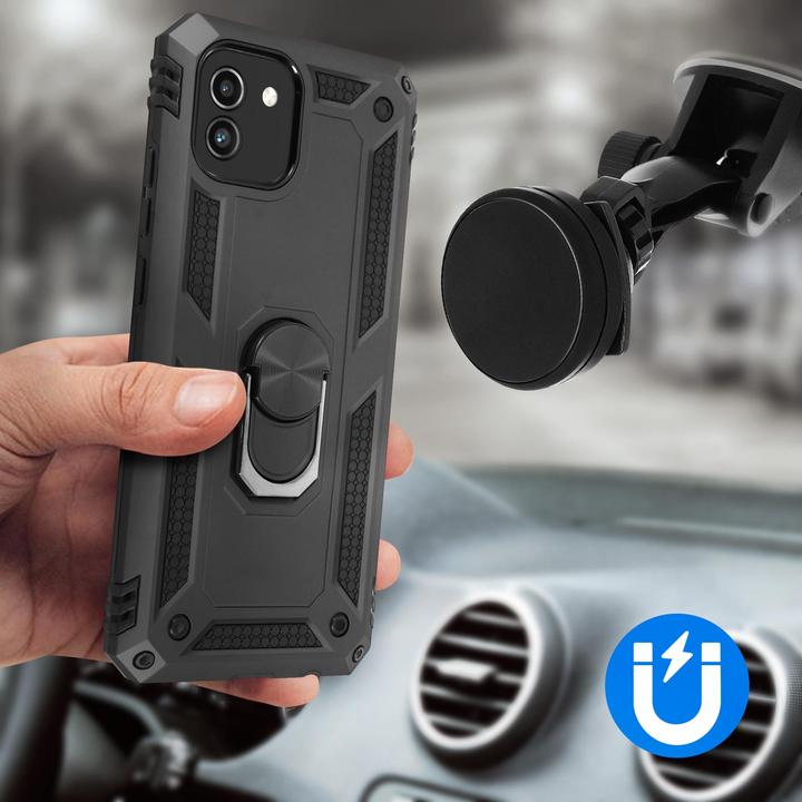 Produktbild Avizar stossfeste Handyhülle mit Ring Series (Samsung Galaxy A03)