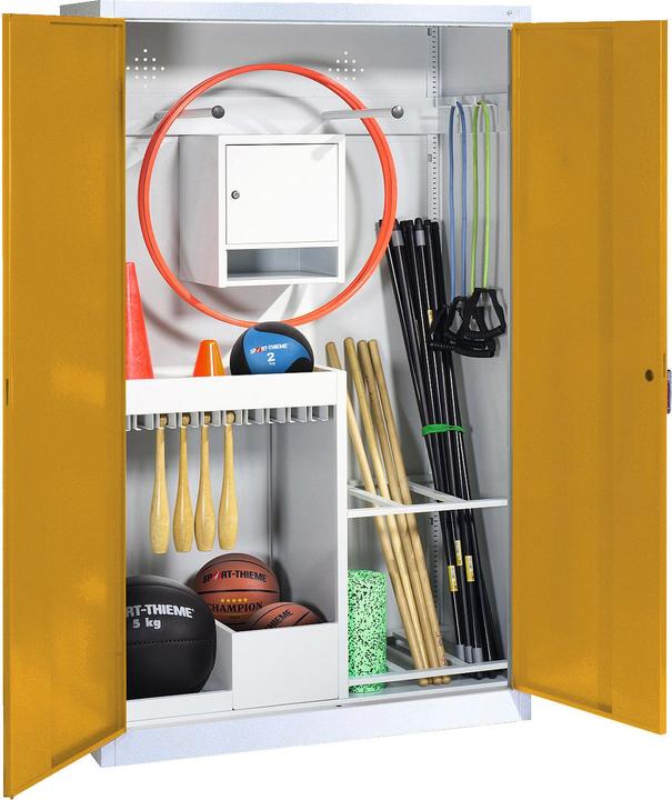 Produktbild C+P Sportgeräteschrank (HxBxT 195x120x50 cm, mit Vollblech-Flügeltüren, Typ 1)