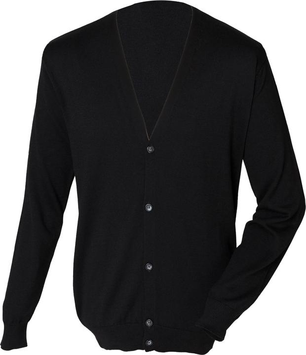 Image du produit Henbury Cardigan en maille fine avec encolure en V (XXL)