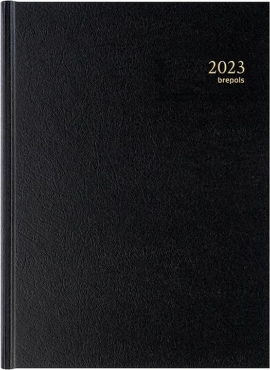 Brepols Agenda Bremax 2 noir 1J/2P (A4, Allemand, Français, Anglais, Néerlandais)