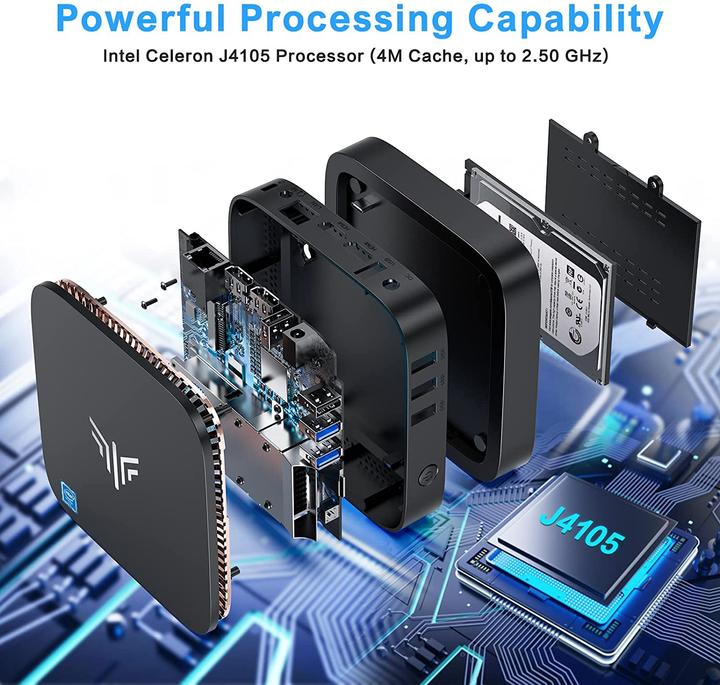 Actual product image NiPoGi Mini PC (Celeron J4105, 12+256GB)