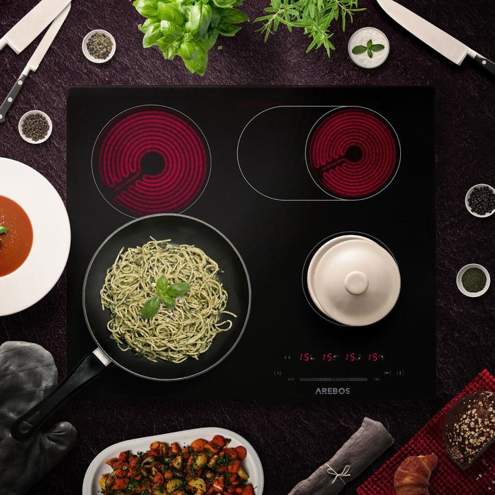 Actual product image Arebos Ceramic hob 4 cooking zones 59 cm