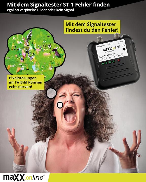 Image du produit Maxx.onLine Signaltester für DVB-C/DVB-T Kabelfernsehen