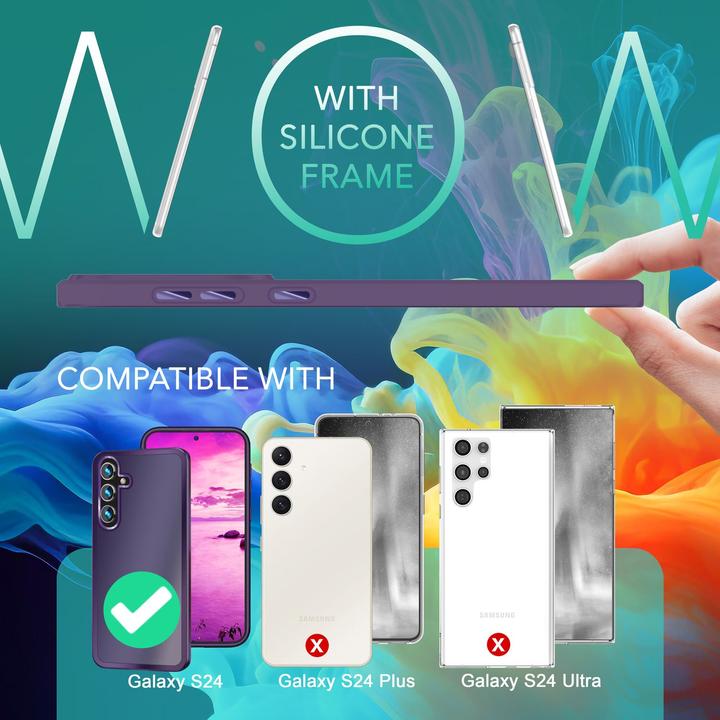 Produktbild Nalia Semi-Transparente Hybrid Hülle mit Schutzrahmen (Samsung Galaxy S24)