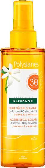 Immagine prodotto Klorane Olio di Tamanu e Monoi per la protezione solare 100ml (Olio abbronzatura, 100 ml)