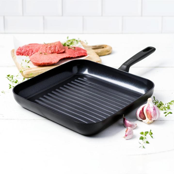 Immagine prodotto Greenpan Memphis grillpan 28cm - zwart - inductie - PFAS-vrij (28 cm, Padella grill, Alluminio)