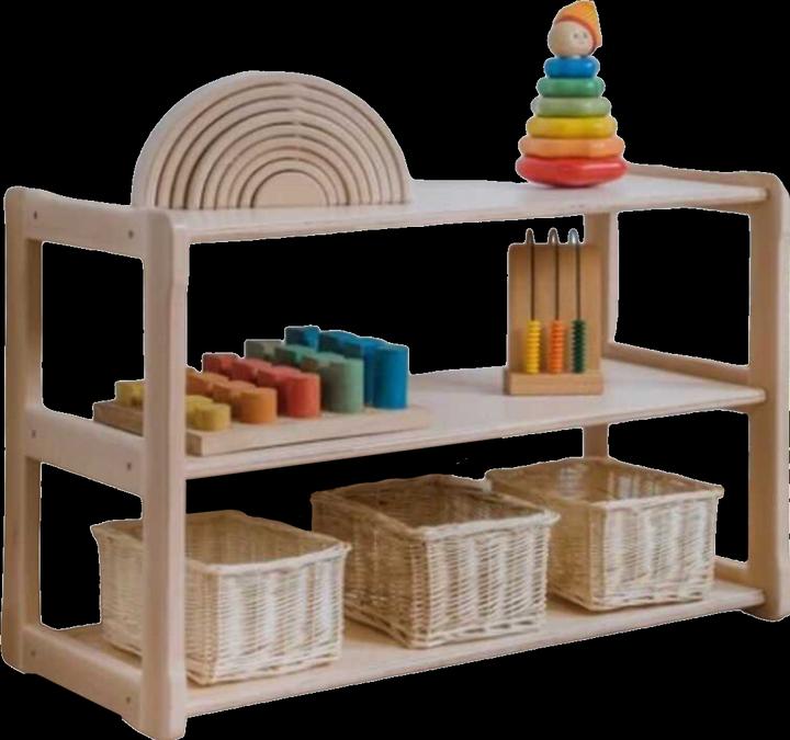 Image du produit Activity Board Meubles de chambre d'enfant Waldorf. Mini-étagères ouvertes pour ranger les affaires des enfants