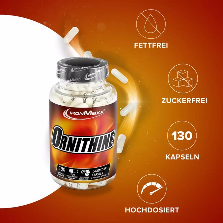 Actual product image IronMaxx Ornithine (130 Piece, Capsules, 111 g)