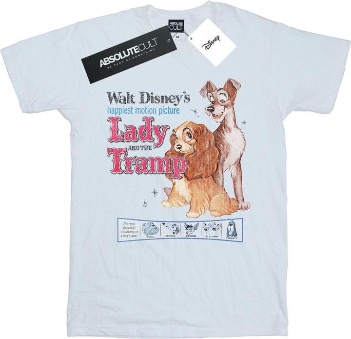 Immagine prodotto Disney Lady And The Tramp Distressed Classic Poster Maglietta Ampia Donna (S)