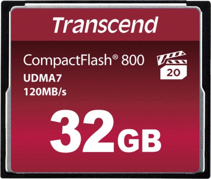 Transcend Premium CompactFlash 32GB Card R120MB/s VGP 20 MLC (32 GB, CF)