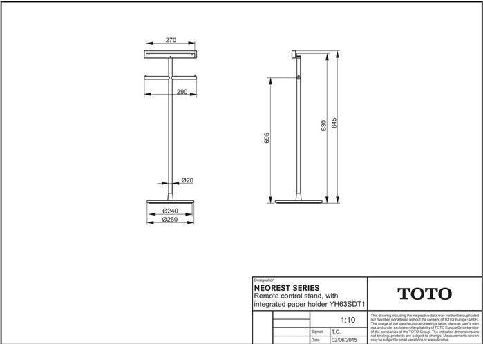 Produktbild TOTO NEOREST Halter für Fernbedienung, bodenstehend chrom