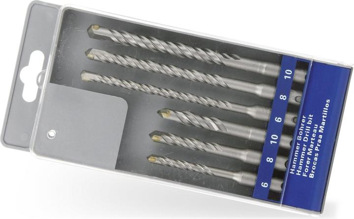 Immagine prodotto BGS Serie di punte per trapano a percussione stelo SDS, punto in metallo duro 5 - 10 mm 6 pz. (6 mm, 8 mm, 10 mm, 5 mm)