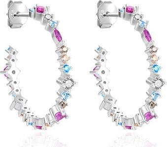 Produktbild Agato - Playful round earrings with colored zircons AGT-E068PC