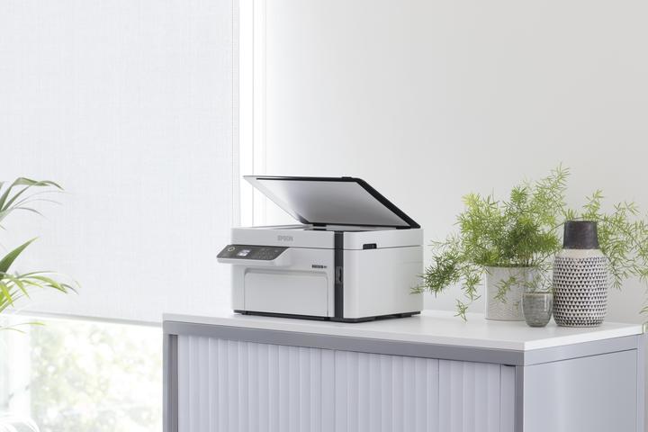 Immagine prodotto Epson Stampante compatta multifunzione EcoTank M2120 Mono, Inkjet, A4, Wi-Fi, Bianco (Inchiostro, Bianco e nero)