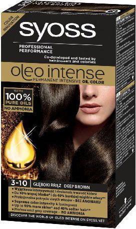 Actual product image Syoss Oleo Intense Hair Dye 3-10 Deep Brown (3-10 Deep Brown)
