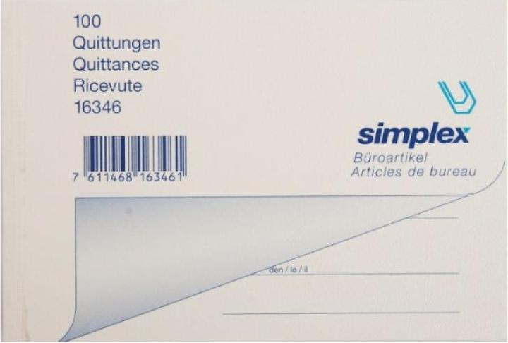 Produktbild Simplex Durchschreibebuch Quittungen (100 x)