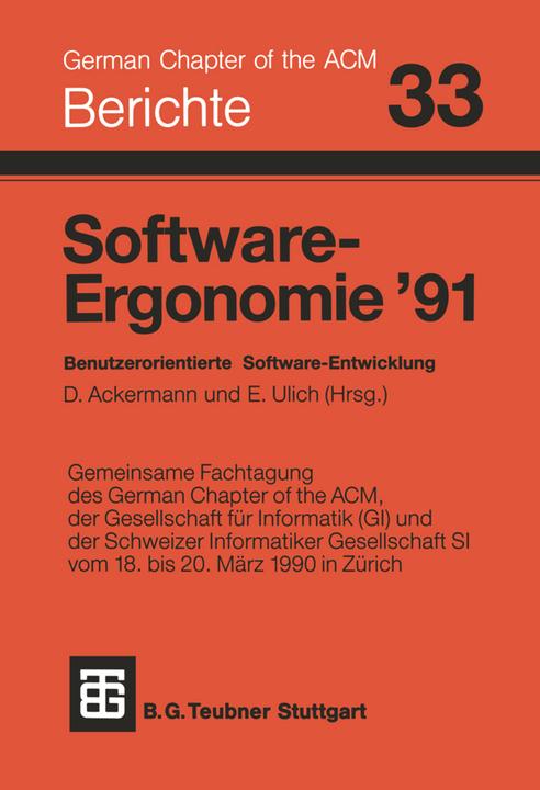 Produktbild Software-Ergonomie '91 (Ulich, Ackermann, 1991)