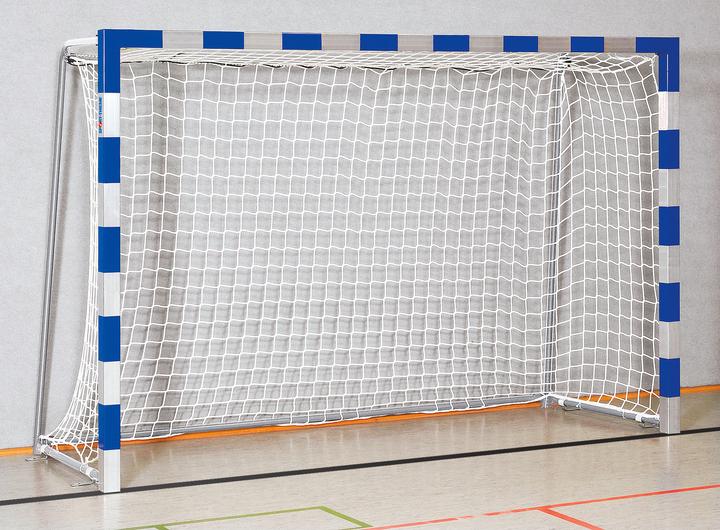Sport-Thieme Hallenhandballtor 3x2 m, in Bodenhülsen stehend