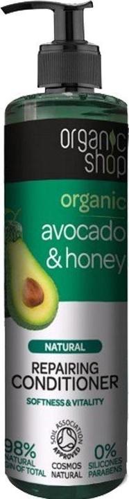 Organic Shop Natural Repairing Conditioner Avocado Honey 280ml conditionneur naturel reconstructeur