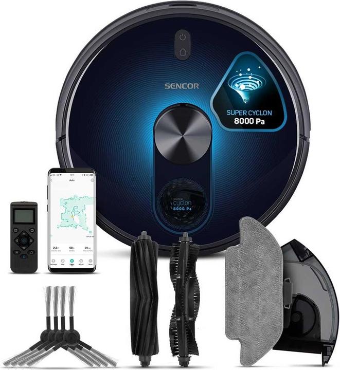 Actual product image Sencor Vacuum cleaner - robot SRV 9550BK, Blue / Black (Robot vacuum)