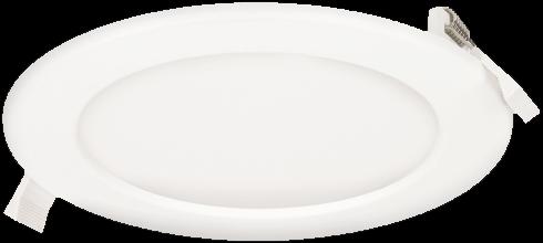Orno EURUS LED 18W, downlight, recessed, round, 1300lm, 3000K, white, built-in LED driver (1300 lm)