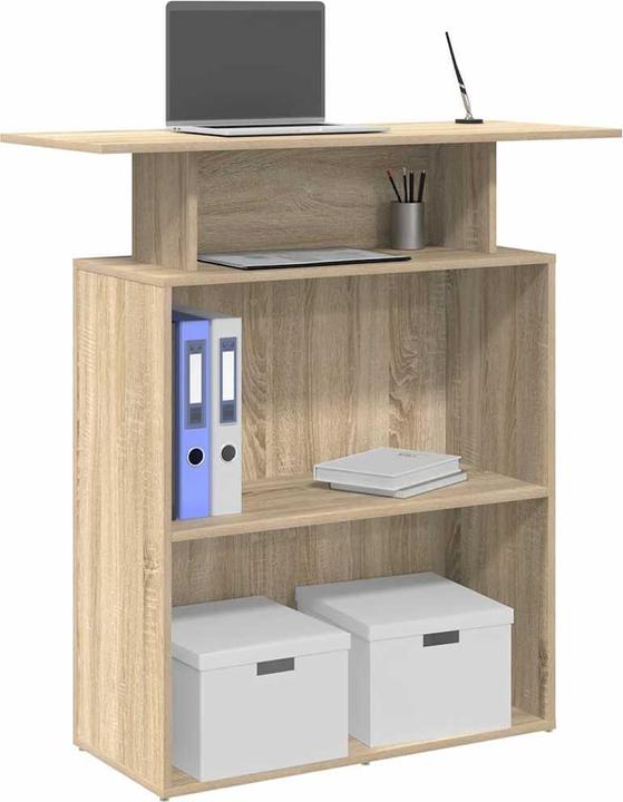 Actual product image VidaXL Reception counter Sonoma oak 100x40x104 cm wood-based reception counter