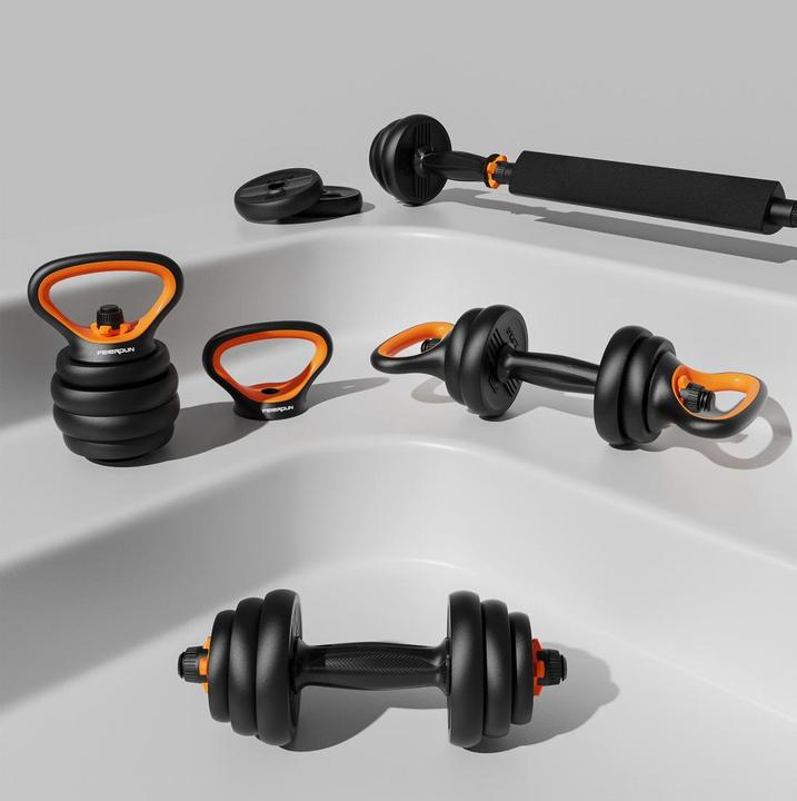 Actual product image FED Xiaomi 10 kg Dumbbell + Barbell + Kettlebell Kit V2 + Sensor
