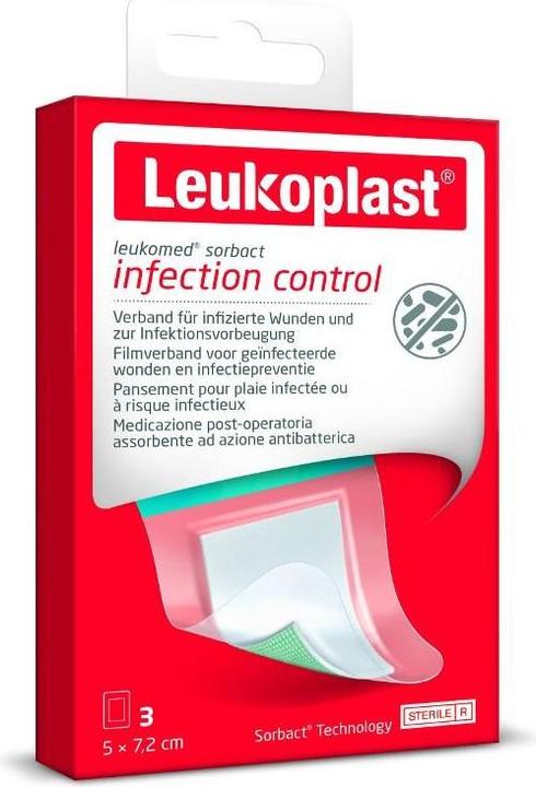 Image du produit BSN Leukoplast Leukomed Sorbact 7.2x5cm stérile 3 pces (3 x)