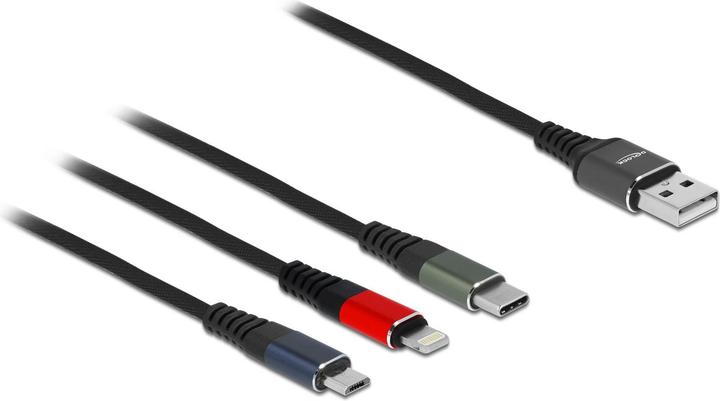 Delock USB A – USB Micro B/Lightning/USB C (0.30 m, USB 2.0)