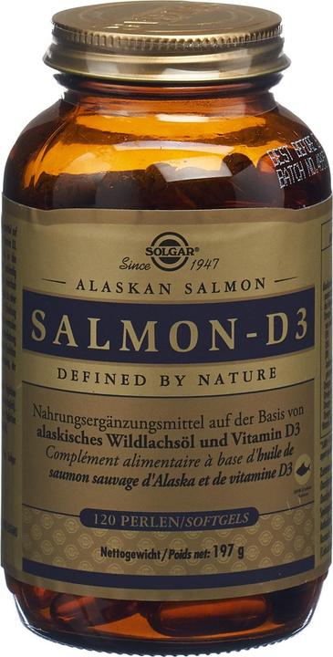 Produktbild Solgar Salmon-D3 Perlen (120 Stück, Kapseln, 465 g)
