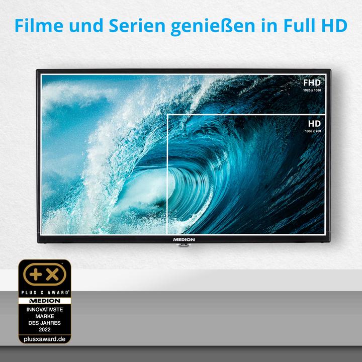 Produktbild Medion LIFE® E12421 (MD 20113) LCD-TV 59,9 cm (24") Full HD Display, HD Triple Tuner, integrierter Mediapl (24", LCD)