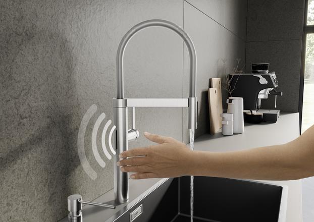 Immagine prodotto Blanco CULINA-S II Sensore in acciaio PVD | Alta pressione | Con tubo retrattile | Cambio della linea di