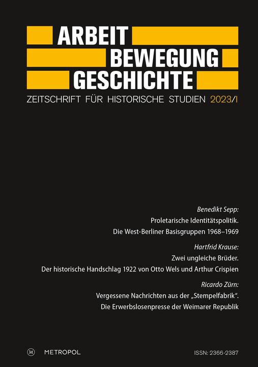 Actual product image Arbeit - Bewegung - Geschichte (German, 2024)