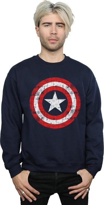 Image du produit - Sweat AVENGERS CAPTAIN AMERICA SCRATCHED SHIELD - Homme (L)