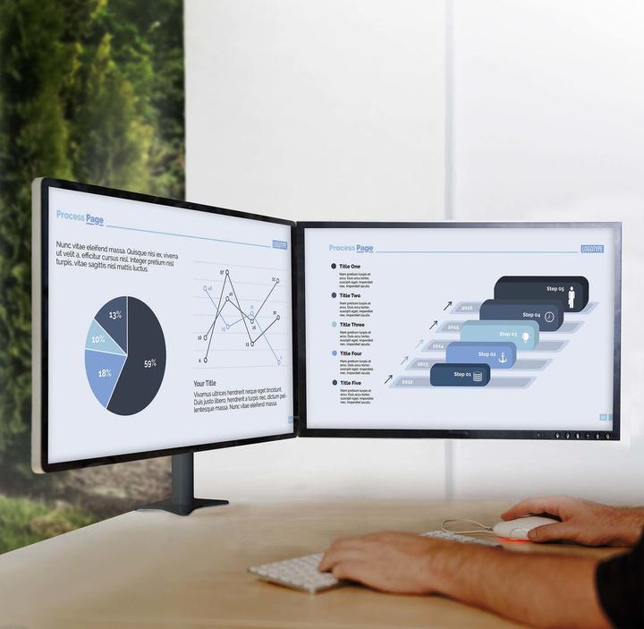 Produktbild edbak LCD Tischhalterung für 2x 19"-27" (Tisch, 27")