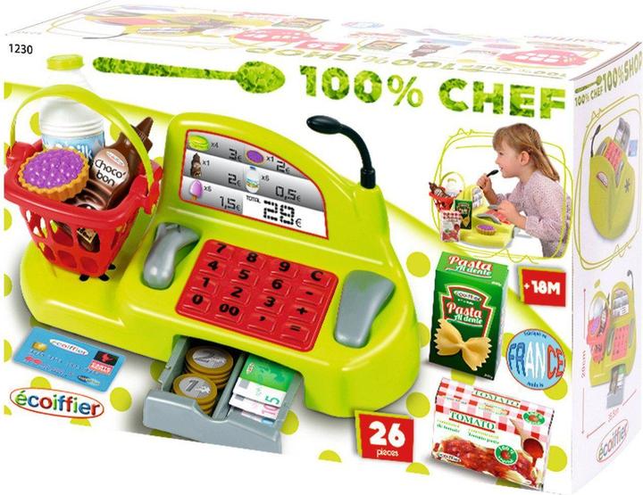 Actual product image Ecoiffier Toy cash register, weighing microphone + 24 accessories