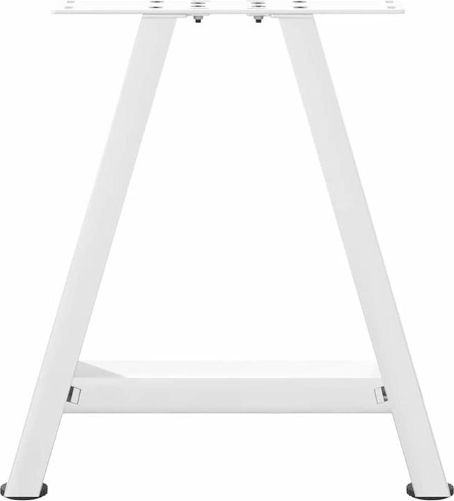 Image du produit VidaXL Pieds de table basse en forme de A 2 pcs. Blanc 60x(30-31) cm Pied de table en acier