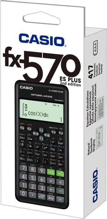 Actual product image Casio Scientific calculator FX-570ES PLUS II, 230 x 142 x 26mm (Batteries)