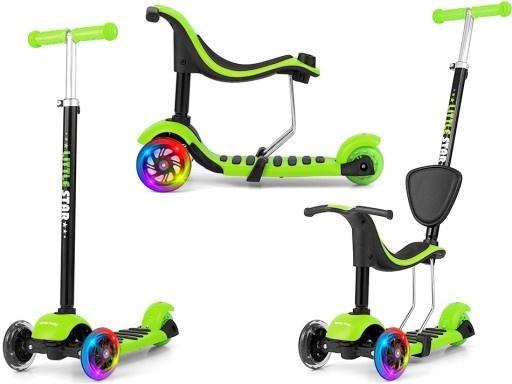 Immagine prodotto Mally Monopattino per bambini Milly Little Star 3 in 1, verde