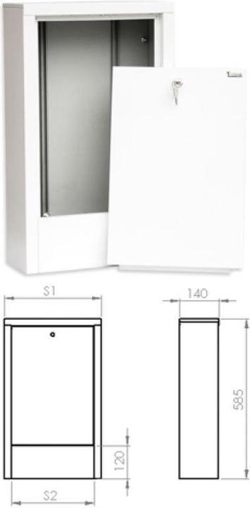 Actual product image Sigma Li Wall cabinet, 12 sections - SZN-5