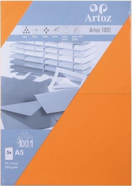 Produktbild Artoz 1001 Karten orange (A5, 220 g/m², 5 x)