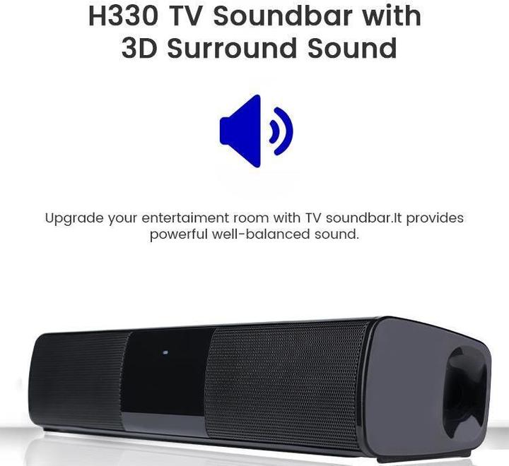 Immagine prodotto Somostel SMS-H330 Soundbar TV 2X5w con suono surround 3D (10 W, Canale 2.0)