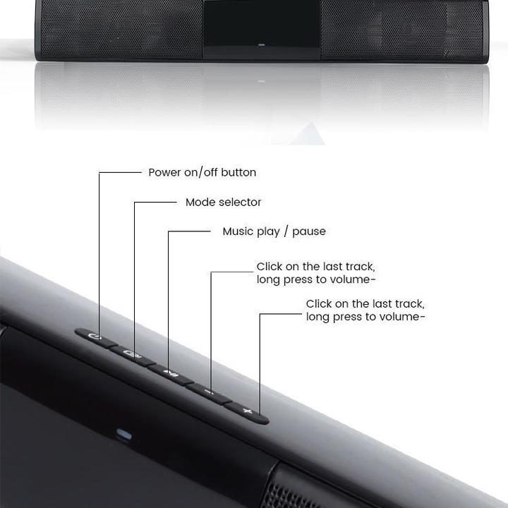 Immagine prodotto Somostel SMS-H330 Soundbar TV 2X5w con suono surround 3D (10 W, Canale 2.0)