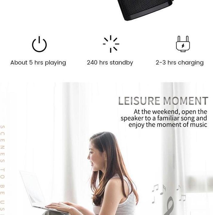 Immagine prodotto Somostel SMS-H330 Soundbar TV 2X5w con suono surround 3D (10 W, Canale 2.0)