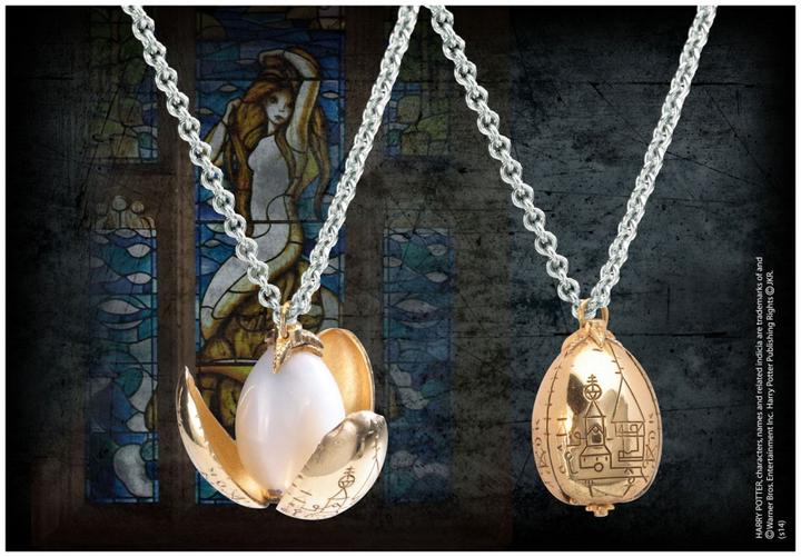 Produktbild Noble Collection Harry Potter Anhaenger mit Kette Das Goldene Ei (24 Karat vergoldete Bluetenblaetter)