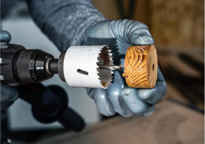 Actual product image Bosch Professional Zubehör 17-piece hole saw set, HSS bi-metal, universal, 20-68/74 mm (20 mm, 22 mm, 25 mm, 32 mm, 35 mm, 40 mm, 44 mm, 76 mm, 60 mm, 68 mm, 51 mm)