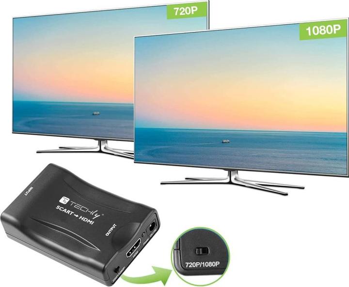 Image du produit Techly Convertisseur compact SCART vers HDMI (0.06 m)