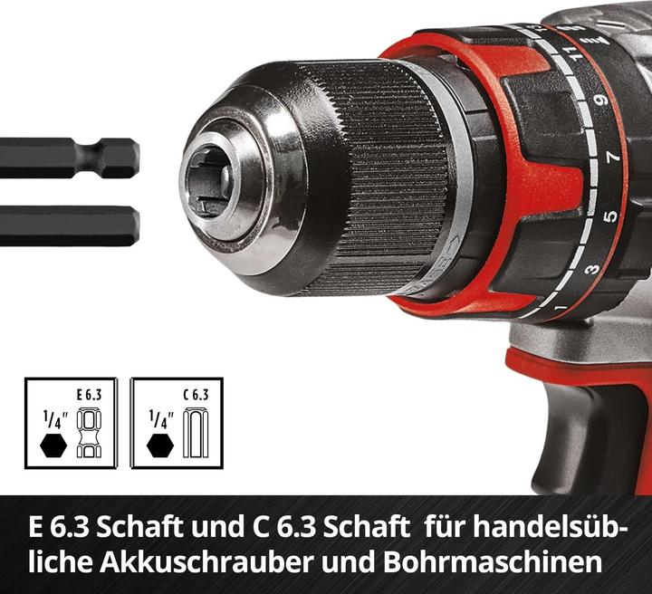 Immagine prodotto Einhell Set di inserti per chiavi a bussola 1/4" (6,3 mm) 21 pezzi 118683 (10 mm, 6 mm, 12 mm, 8 mm, 13 mm)