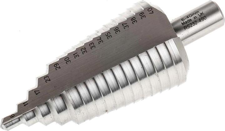 Image du produit Rs Pro Foret étagé 6-40 mm (8 mm, 11 mm, 14 mm, 17 mm, 20 mm, 23 mm, 26 mm, 29 mm, 32 mm, 35 mm, 38 mm, 41 mm)